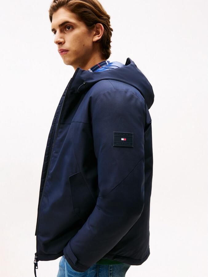 Tommy Hilfiger Functioneel jack TECH HOODED SHORT PADDED JACKET Winterjas outdoorjas waterafstotend