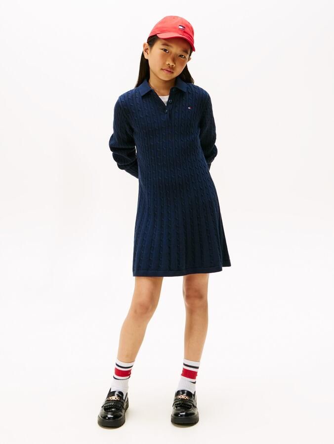 Tommy Hilfiger Gebreide jurk CABLE SWEATER DRESS Kinderen tot 16 jaar - Foto 5
