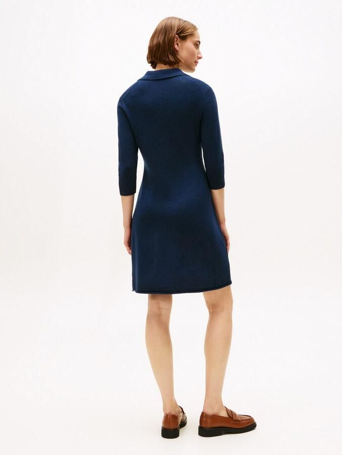 Tommy Hilfiger Gebreide jurk SOFT WOOL HALF SL F&F POLO DRESS - Foto 10