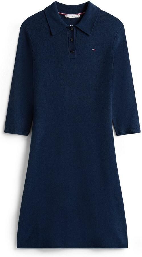Tommy Hilfiger Gebreide jurk SOFT WOOL HALF SL F&F POLO DRESS - Foto 9