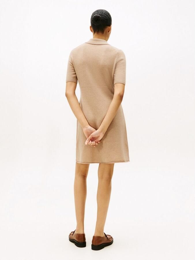 Tommy Hilfiger Gebreide jurk SOFT WOOL HALF SL F&F POLO DRESS - Foto 3