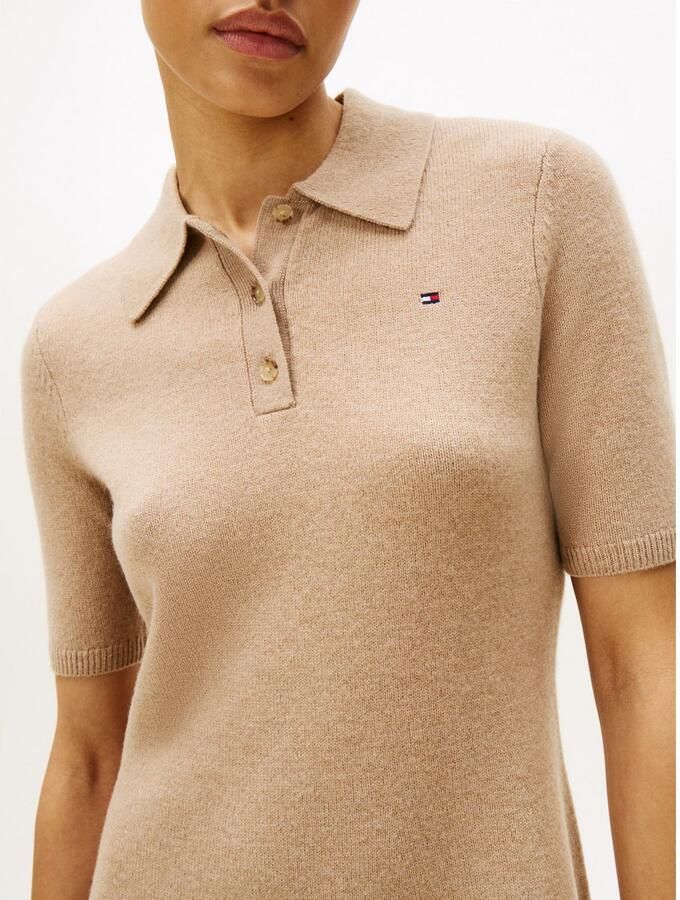 Tommy Hilfiger Gebreide jurk SOFT WOOL HALF SL F&F POLO DRESS - Foto 2