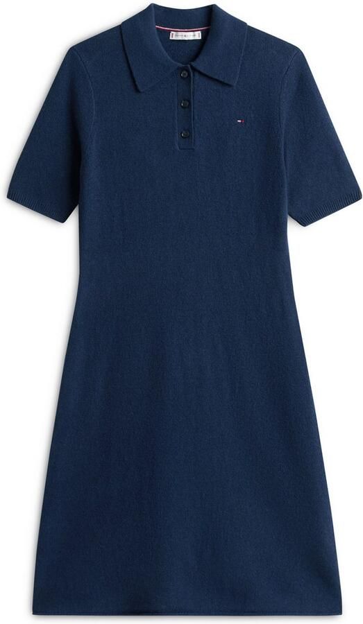 Tommy Hilfiger Gebreide jurk SOFT WOOL HALF SL F&F POLO DRESS - Foto 8