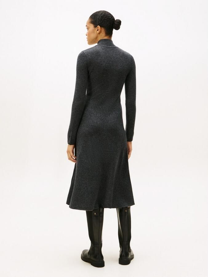 Tommy Hilfiger Gebreide jurk SOFT WOOL LS MOCK-NK SWT DRESS - Foto 2