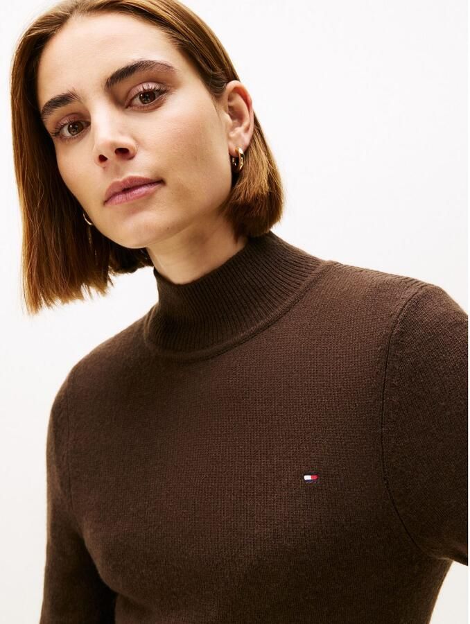 Tommy Hilfiger Gebreide jurk SOFT WOOL LS MOCK-NK SWT DRESS - Foto 2