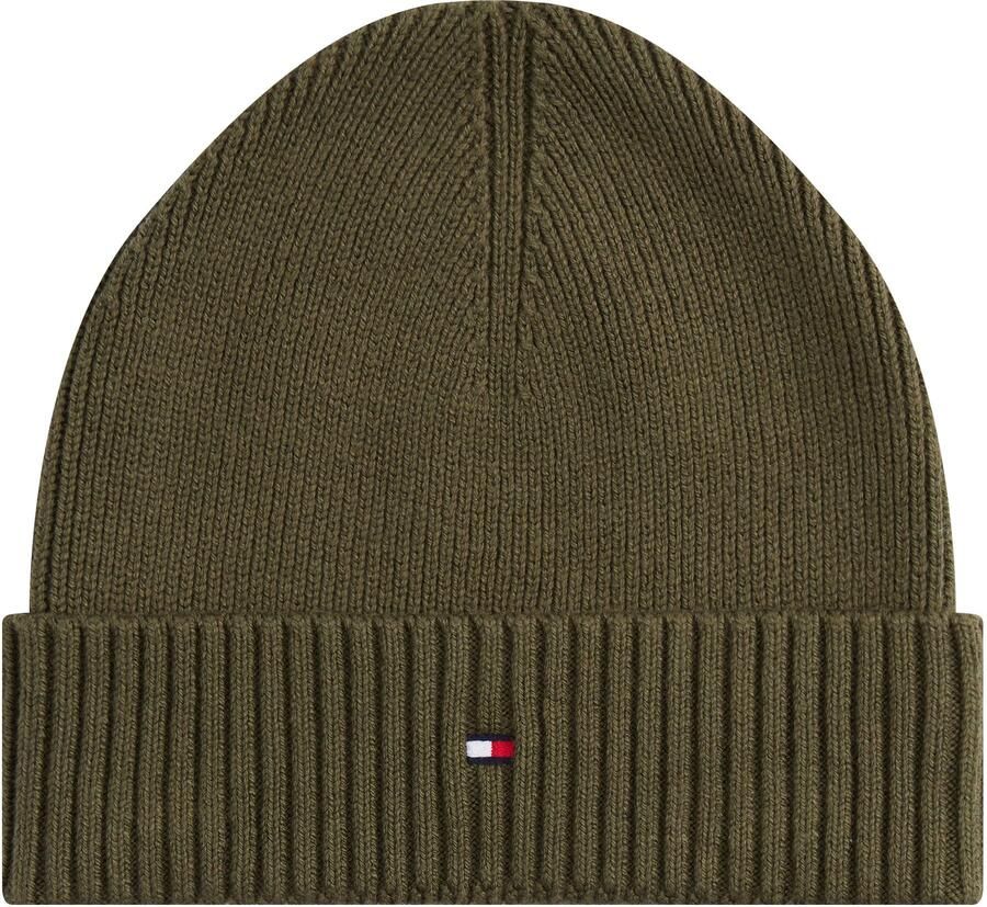 Tommy Hilfiger Gebreide muts TH FLAG PIMA COTTON BEANIE met logoborduurwerk met kasjmier aandeel Unisex - Foto 3