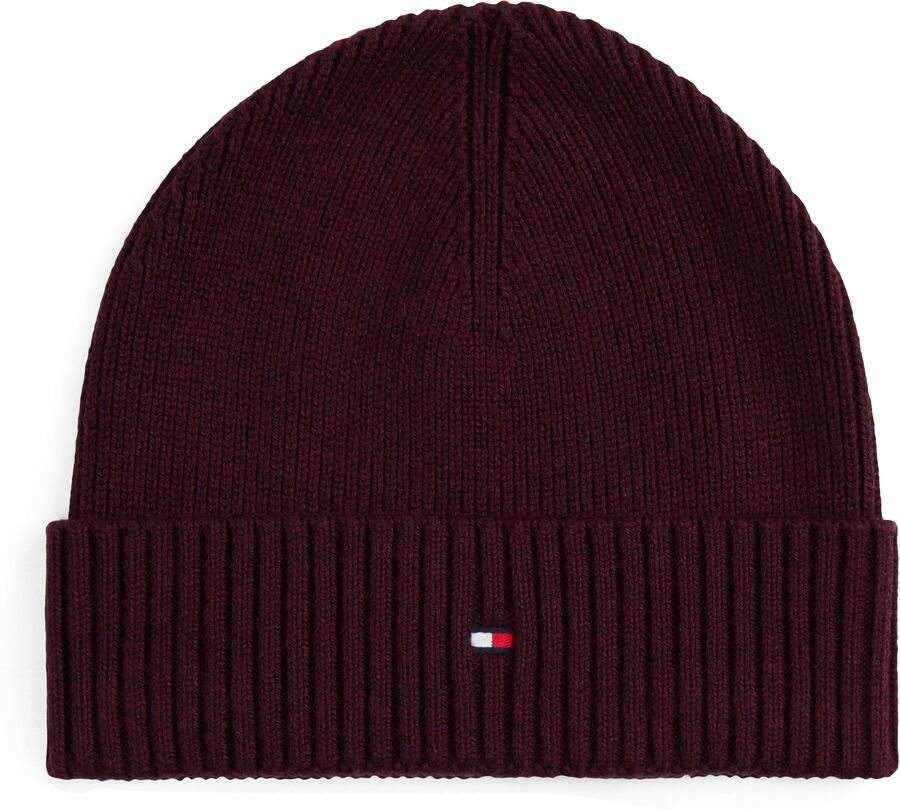 Tommy Hilfiger Gebreide muts TH FLAG PIMA COTTON BEANIE met logoborduurwerk met kasjmier aandeel Unisex - Foto 3