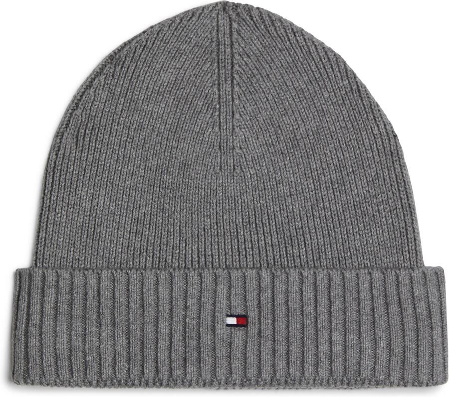 Tommy Hilfiger Gebreide muts TH FLAG PIMA COTTON BEANIE met logoborduurwerk met kasjmier aandeel Unisex - Foto 6