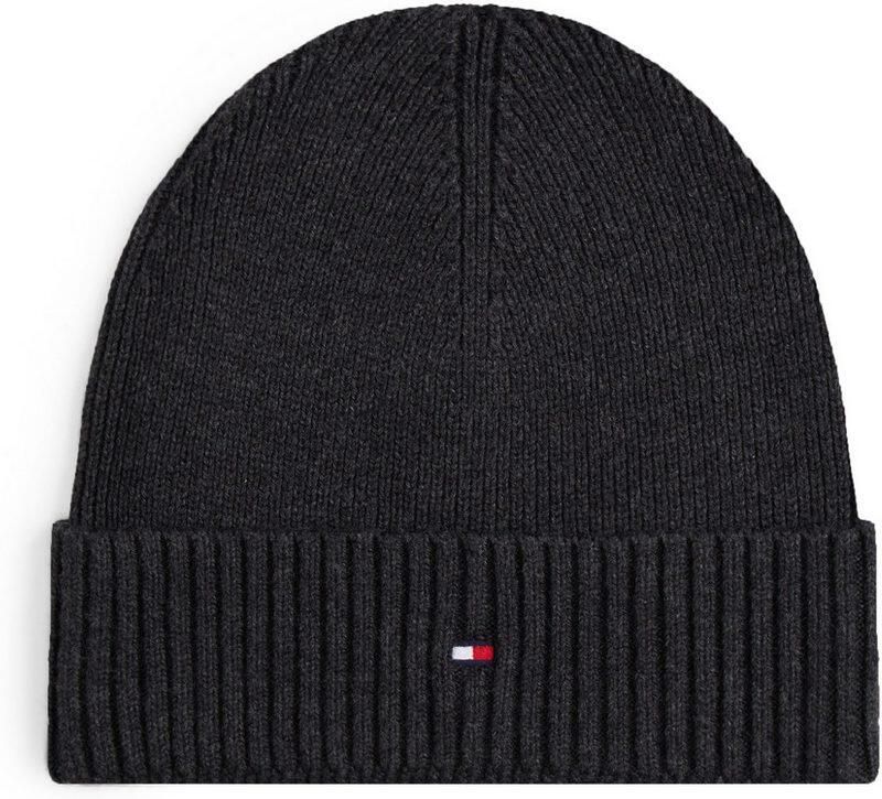 Tommy Hilfiger Gebreide muts TH FLAG PIMA COTTON BEANIE met logoborduurwerk met kasjmier aandeel Unisex - Foto 6