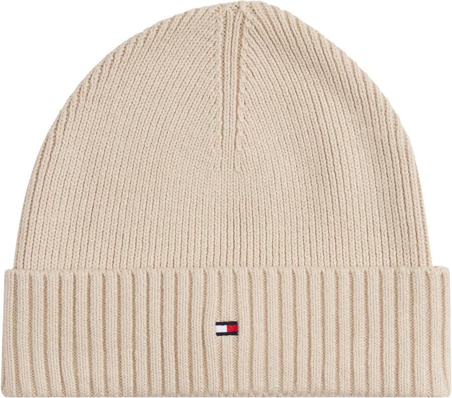 Tommy Hilfiger Gebreide muts TH FLAG PIMA COTTON BEANIE met logoborduurwerk met kasjmier aandeel Unisex - Foto 4
