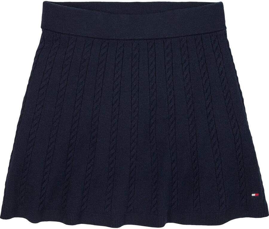 Tommy Hilfiger Gebreide rok MINI CABLE SKIRT met klein kabelpatroon