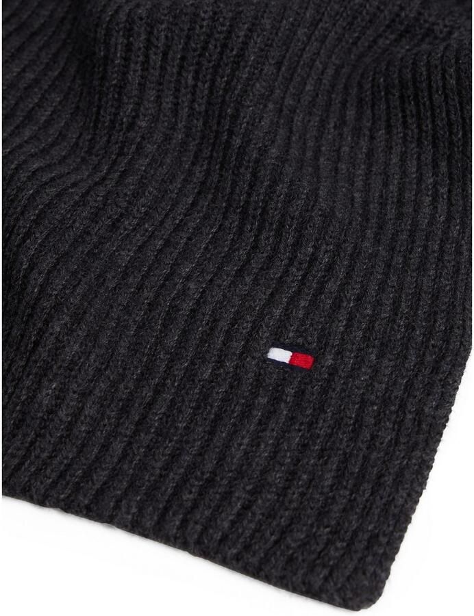 Tommy Hilfiger Gebreide sjaal TH FLAG PIMA COTTON CASH SCARF met logo-borduring met kasjmiergehalte unisex - Foto 2