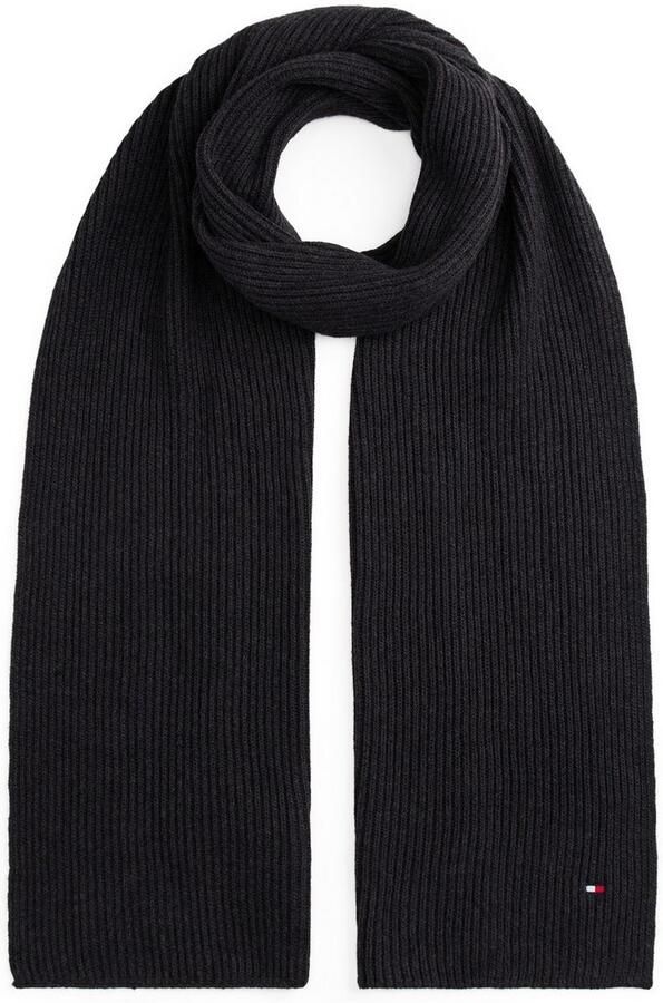 Tommy Hilfiger Gebreide sjaal TH FLAG PIMA COTTON CASH SCARF met logo-borduring met kasjmiergehalte unisex - Foto 8