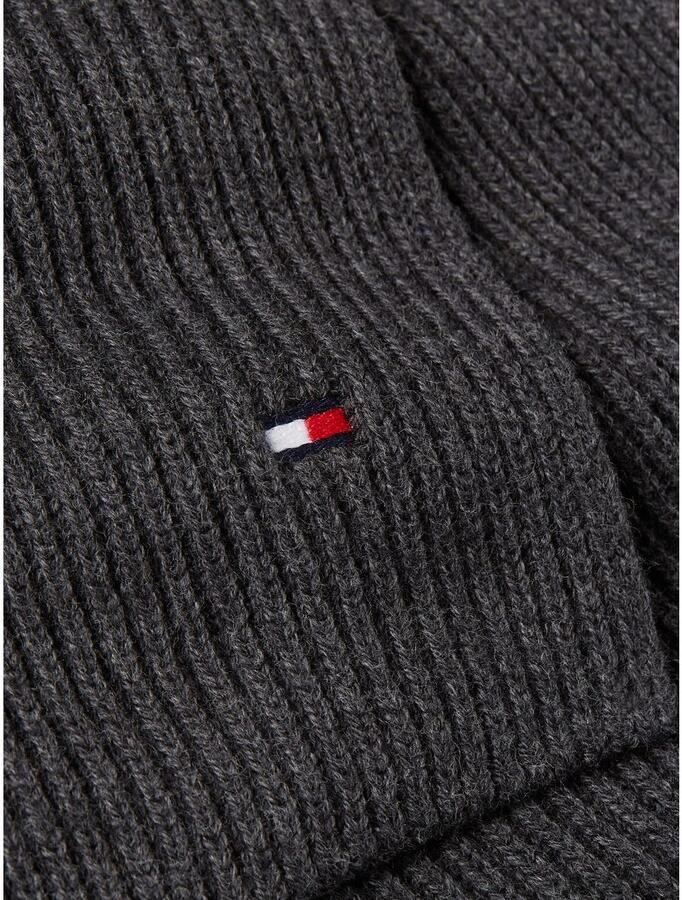 Tommy Hilfiger Gebreide sjaal TH FLAG PIMA COTTON CASH SCARF met logo-borduring met kasjmiergehalte unisex - Foto 3