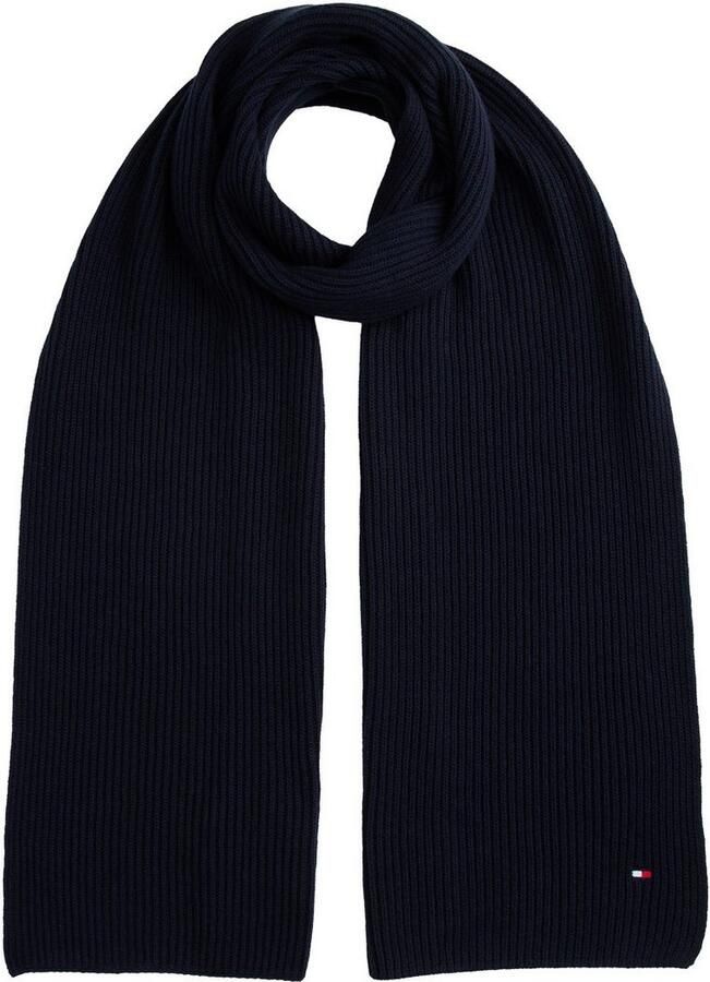 Tommy Hilfiger Gebreide sjaal TH FLAG PIMA COTTON CASH SCARF met logo-borduring met kasjmiergehalte unisex - Foto 7
