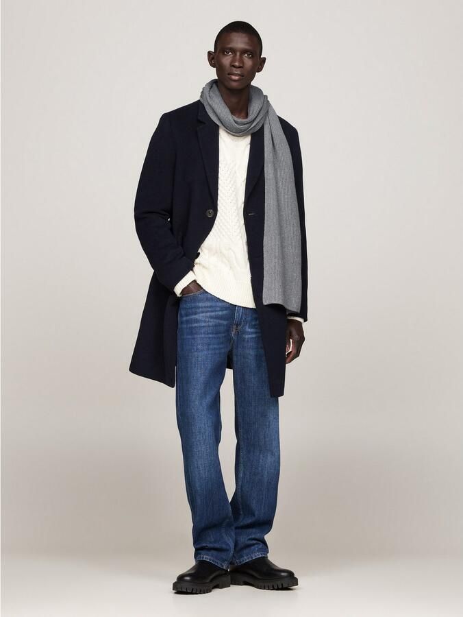 Tommy Hilfiger Gebreide sjaal TH FLAG PIMA COTTON CASH SCARF met logo-borduring met kasjmiergehalte unisex - Foto 6