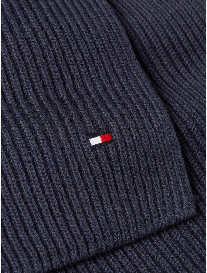 Tommy Hilfiger Gebreide sjaal TH FLAG PIMA COTTON CASH SCARF met logo-borduring met kasjmiergehalte unisex - Foto 4