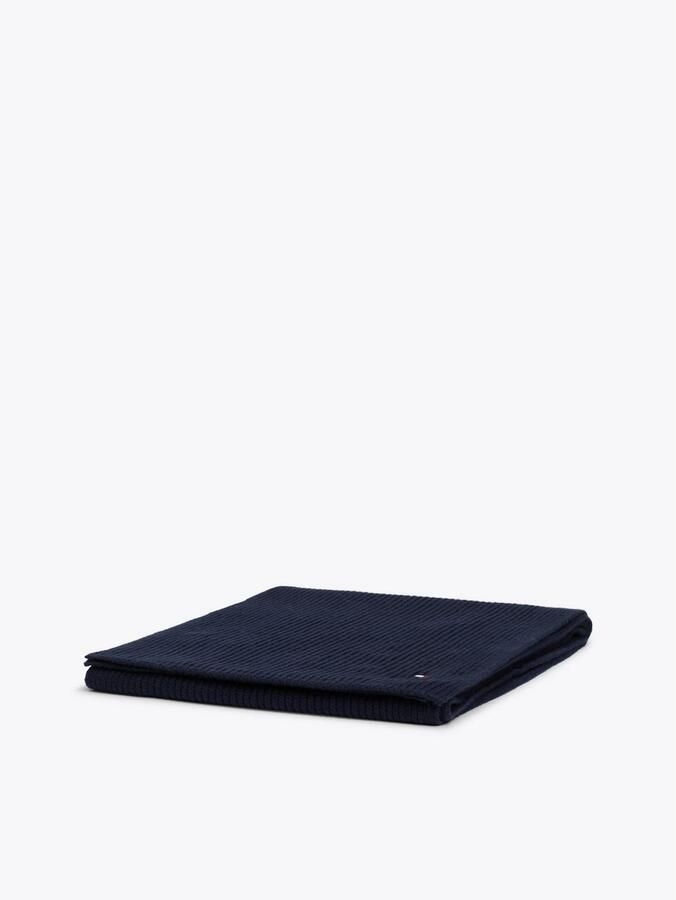 Tommy Hilfiger Gebreide sjaal TH FLAG PIMA COTTON CASH SCARF met logo-borduring met kasjmiergehalte unisex - Foto 6