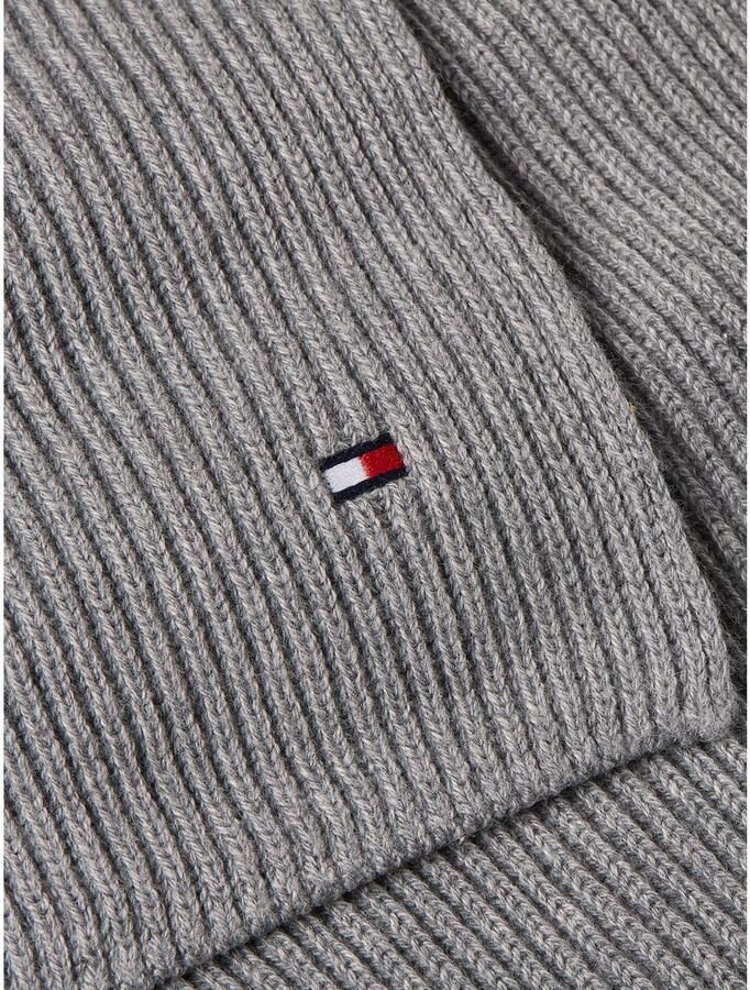 Tommy Hilfiger Gebreide sjaal TH FLAG PIMA COTTON CASH SCARF met logo-borduring met kasjmiergehalte unisex - Foto 4