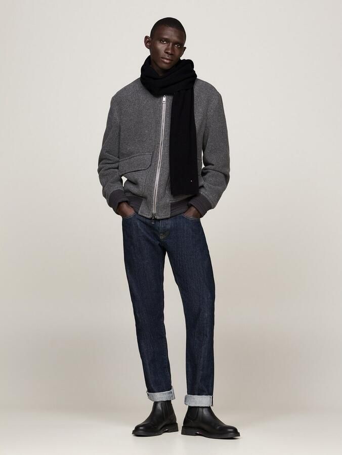 Tommy Hilfiger Gebreide sjaal TH FLAG PIMA COTTON CASH SCARF met logo-borduring met kasjmiergehalte unisex - Foto 6