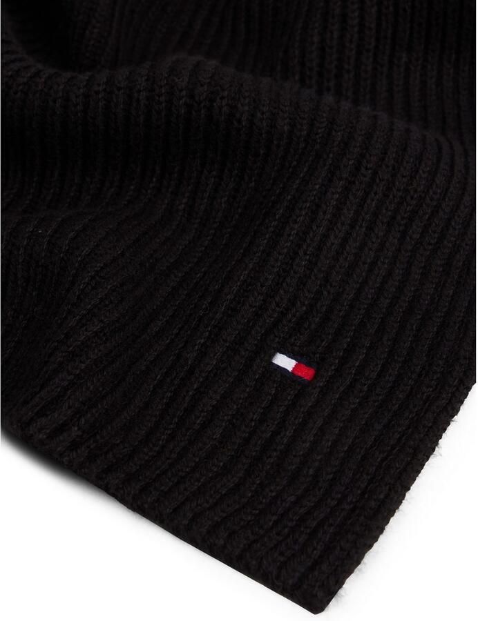 Tommy Hilfiger Gebreide sjaal TH FLAG PIMA COTTON CASH SCARF met logo-borduring met kasjmiergehalte unisex - Foto 4
