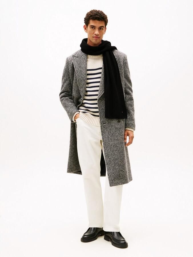 Tommy Hilfiger Gebreide sjaal TH FLAG PIMA COTTON CASH SCARF met logo-borduring met kasjmiergehalte unisex - Foto 6