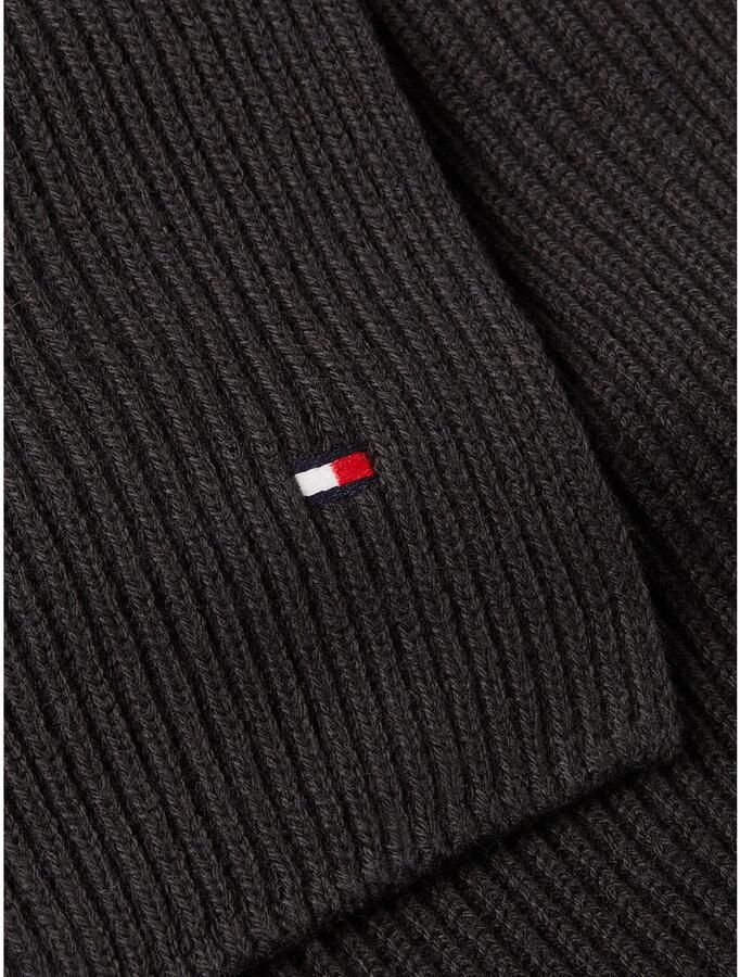 Tommy Hilfiger Gebreide sjaal TH FLAG PIMA COTTON CASH SCARF met logo-borduring met kasjmiergehalte unisex - Foto 4
