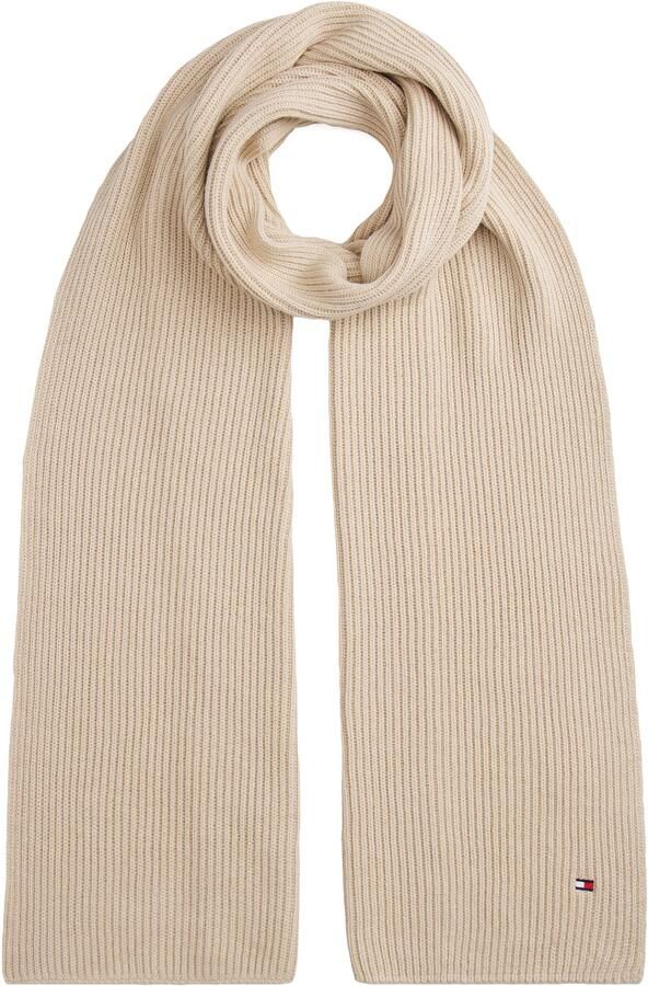 Tommy Hilfiger Gebreide sjaal TH FLAG PIMA COTTON CASH SCARF met logo-borduring met kasjmiergehalte unisex - Foto 3