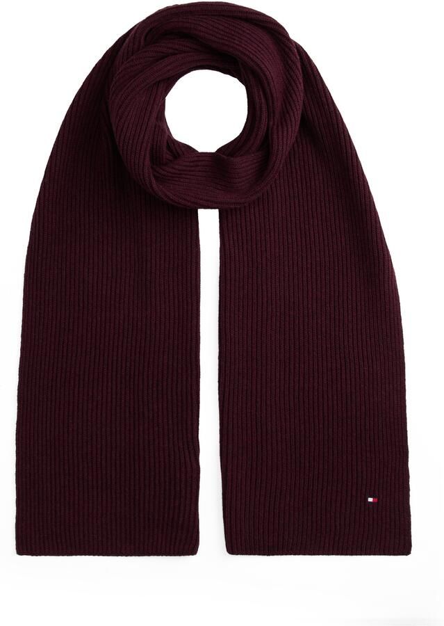 Tommy Hilfiger Gebreide sjaal TH FLAG PIMA COTTON CASH SCARF met logo-borduring met kasjmiergehalte unisex - Foto 5