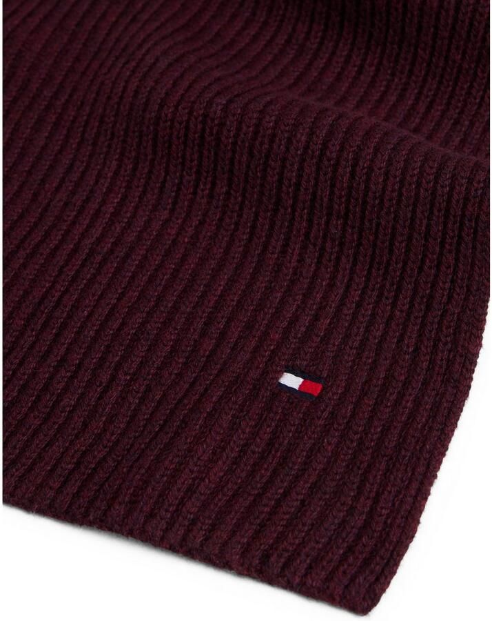 Tommy Hilfiger Gebreide sjaal TH FLAG PIMA COTTON CASH SCARF met logo-borduring met kasjmiergehalte unisex