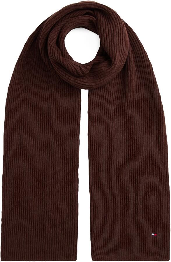 Tommy Hilfiger Gebreide sjaal TH FLAG PIMA COTTON CASH SCARF met logo-borduring met kasjmiergehalte unisex - Foto 4