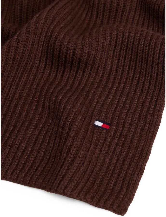 Tommy Hilfiger Gebreide sjaal TH FLAG PIMA COTTON CASH SCARF met logo-borduring met kasjmiergehalte unisex