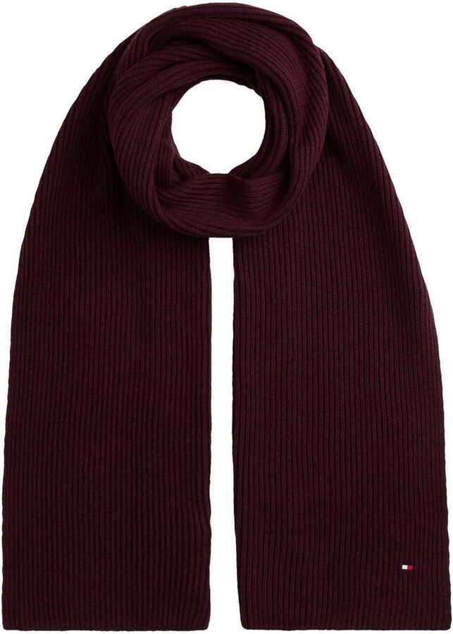 Tommy Hilfiger Gebreide sjaal TH FLAG PIMA COTTON CASH SCARF met logo-borduring met kasjmiergehalte unisex - Foto 3