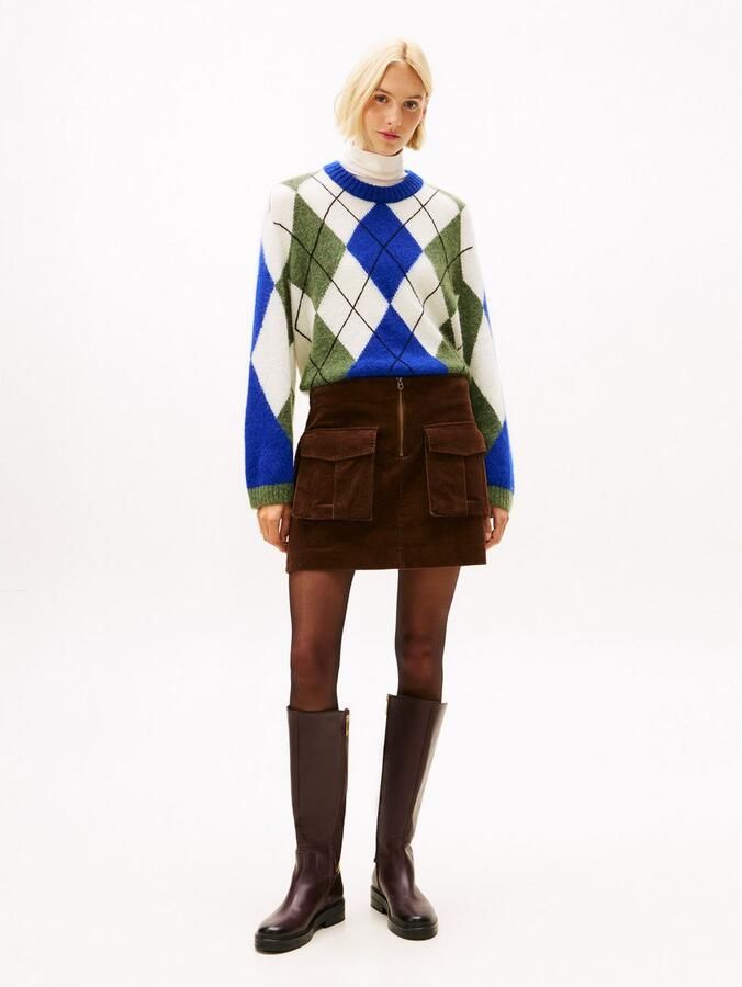 Tommy Hilfiger Gebreide trui ALPACA BLEND ARGYLE C-NK LS SWT - Foto 3