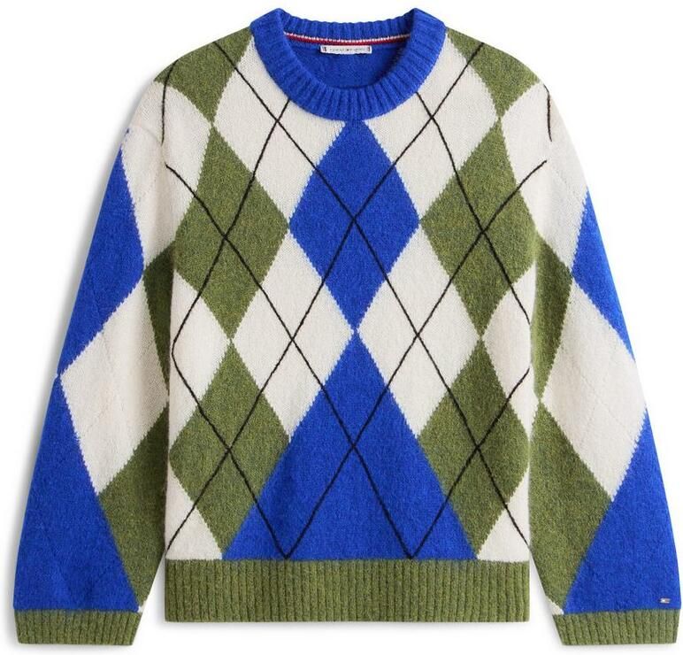 Tommy Hilfiger Gebreide trui ALPACA BLEND ARGYLE C-NK LS SWT - Foto 9