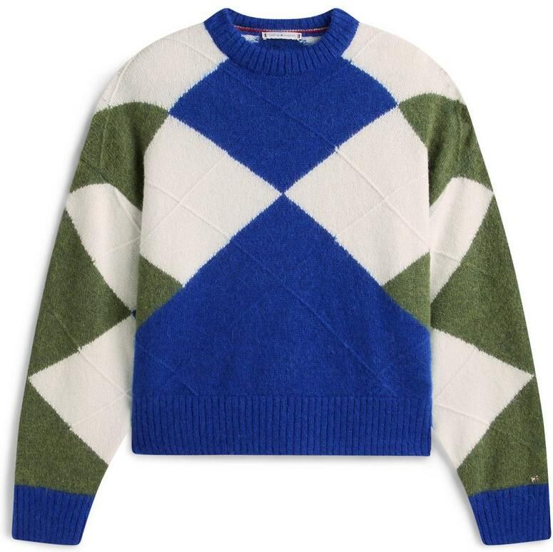 Tommy Hilfiger Gebreide trui ALPACA BLEND ARGYLE C-NK LS SWT - Foto 8