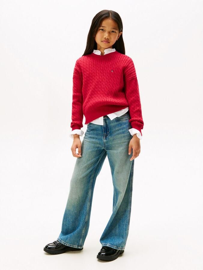 Tommy Hilfiger Teens Regular fit gebreide pullover van zuiver katoen - Foto 3