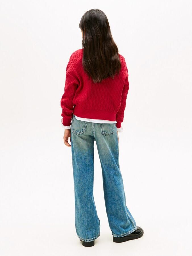 Tommy Hilfiger Teens Regular fit gebreide pullover van zuiver katoen - Foto 4