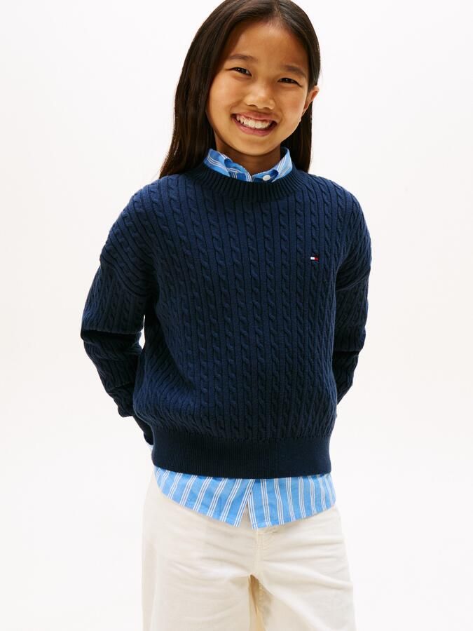 Tommy Hilfiger Gebreide trui CABLE SWEATER Kinderen tot 16 jaar - Foto 5