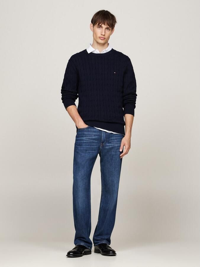 Tommy Hilfiger Gebreide trui CLASSIC CABLE CREW NECK met structuurbreisel en vlaglabel - Foto 15