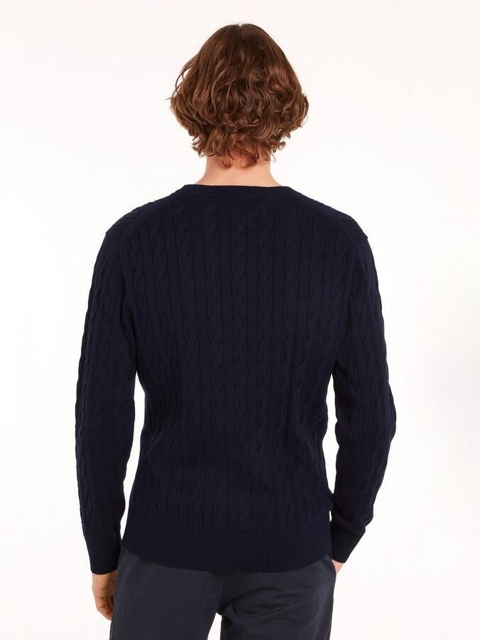 Tommy Hilfiger Gebreide trui CLASSIC CABLE CREW NECK met structuurbreisel en vlaglabel - Foto 18