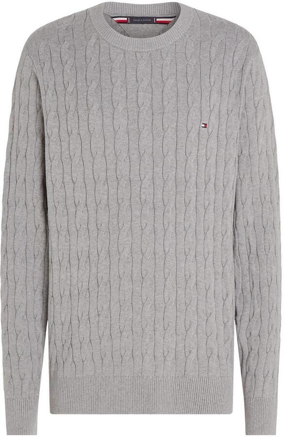 Tommy Hilfiger Gebreide trui CLASSIC CABLE CREW NECK met structuurbreisel en vlaglabel - Foto 7