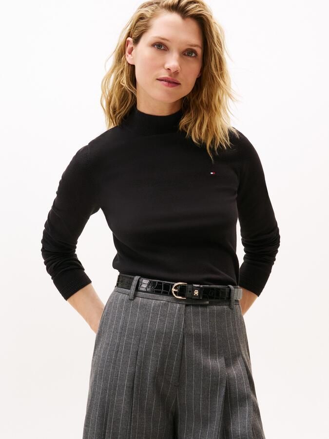 Tommy Hilfiger Gebreide trui CO JERSEY FINE GG MOCK-NK LS SWT - Foto 5