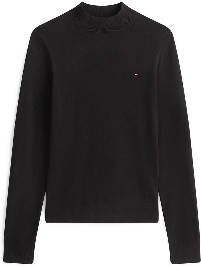 Tommy Hilfiger Gebreide trui CO JERSEY FINE GG MOCK-NK LS SWT