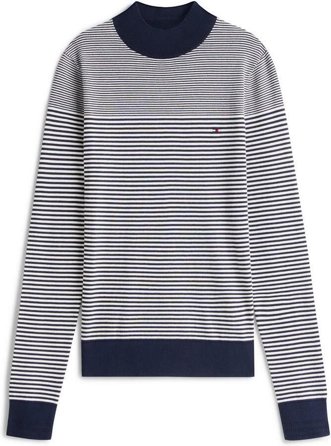 Tommy Hilfiger Gebreide trui CO JERSEY FINE GG MOCK-NK LS SWT - Foto 4