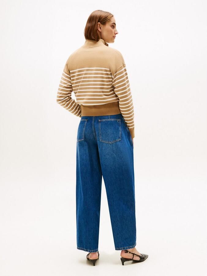 Tommy Hilfiger Gebreide trui CO JERSEY GOLD BTN MOCK-NK SWT - Foto 4