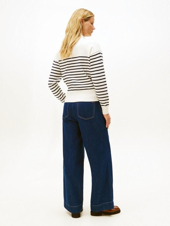 Tommy Hilfiger Gebreide trui CO JERSEY GOLD BTN MOCK-NK SWT - Foto 4