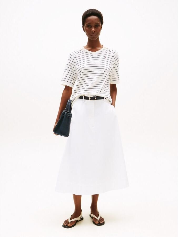 Tommy Hilfiger Gebreide trui CO JERSEY STCH POLO V-NK S S SWT - Foto 6