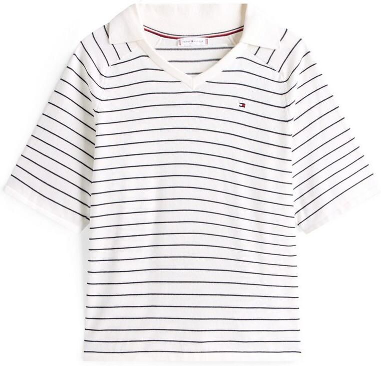 Tommy Hilfiger Gebreide trui CO JERSEY STCH POLO V-NK S S SWT - Foto 5