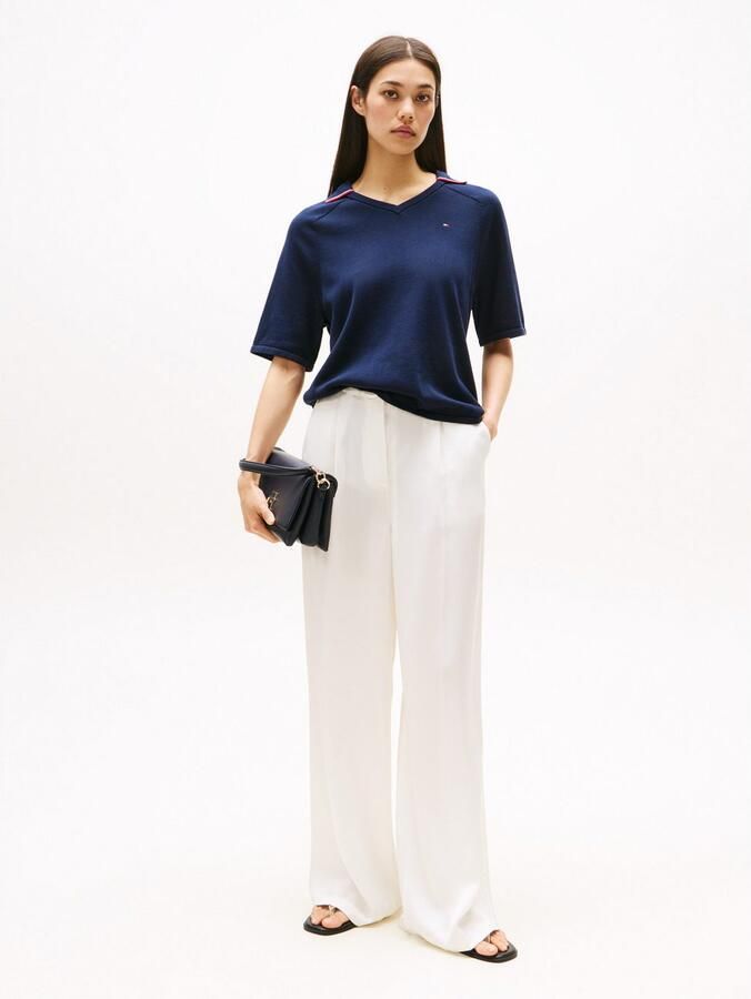 Tommy Hilfiger Gebreide trui CO JERSEY STCH POLO V-NK S S SWT